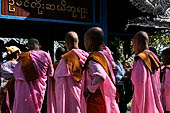 Myanmar - pilgrims to Sagaing hill. 